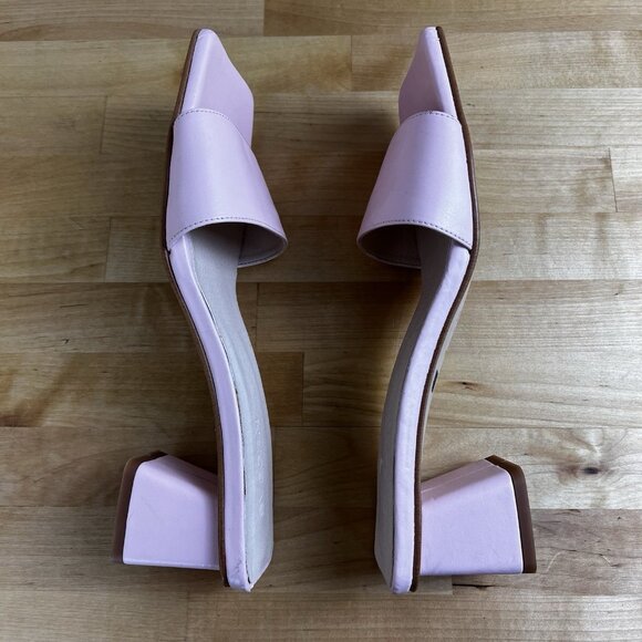 SVEGAN Alohas Pink Mules Block Heel Sandals Size EU 40 US 9 Slip-On Square Toe - Picture 9 of 13